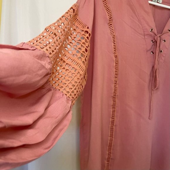 Haute Monde hobo flirty tunic bell Victorian style design sleeves Size 1X - Picture 3 of 7